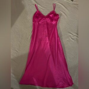 Japna hot pink Satin slip dress